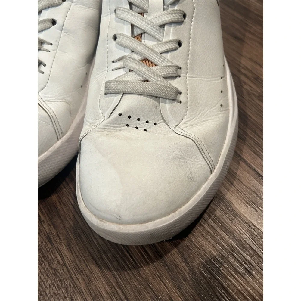 On Cloud The Roger Advantage All White Leather Shoes Sneaker Women's Sz 9